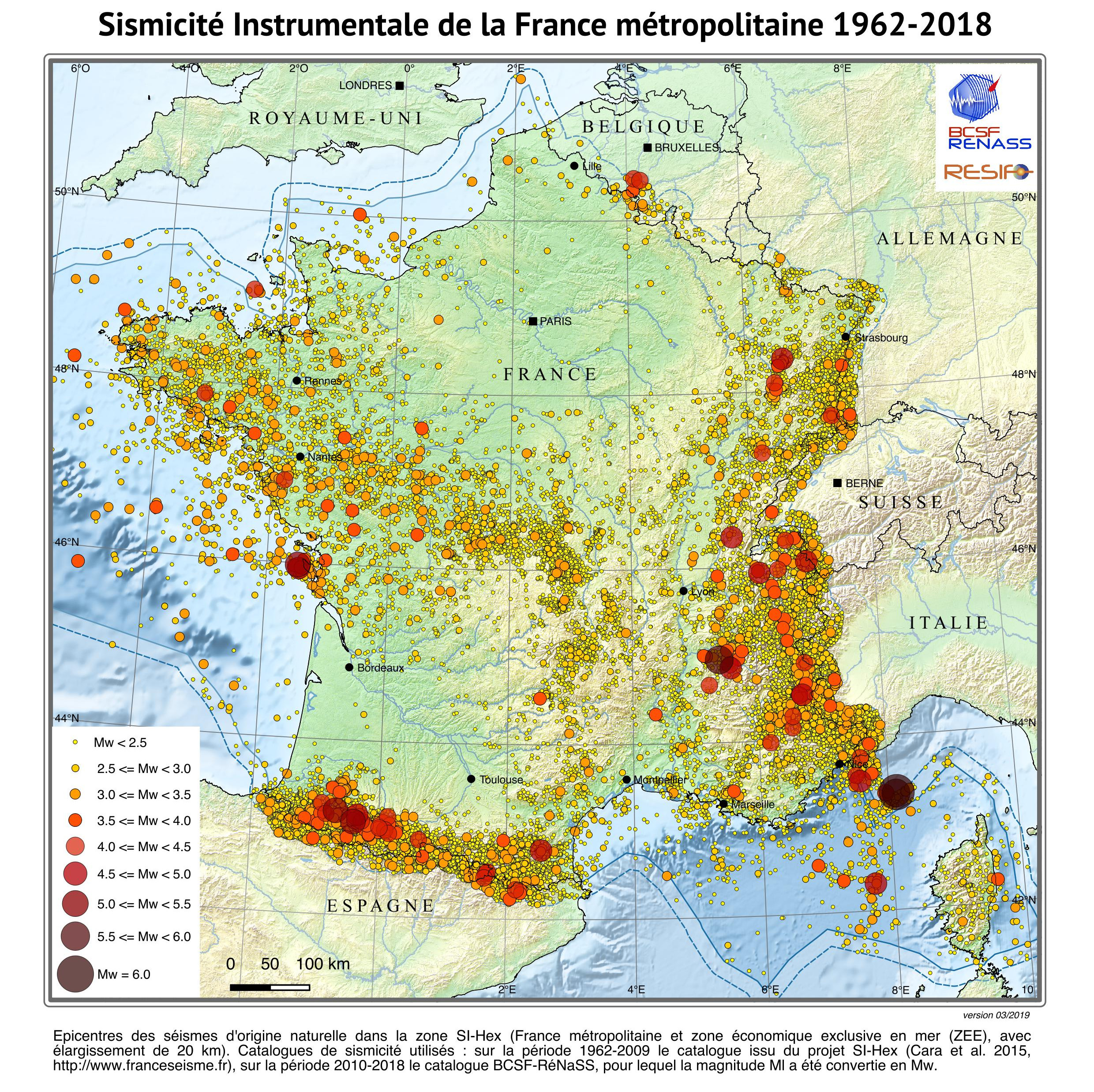 Source : http://www.franceseisme.fr/sismicite.html