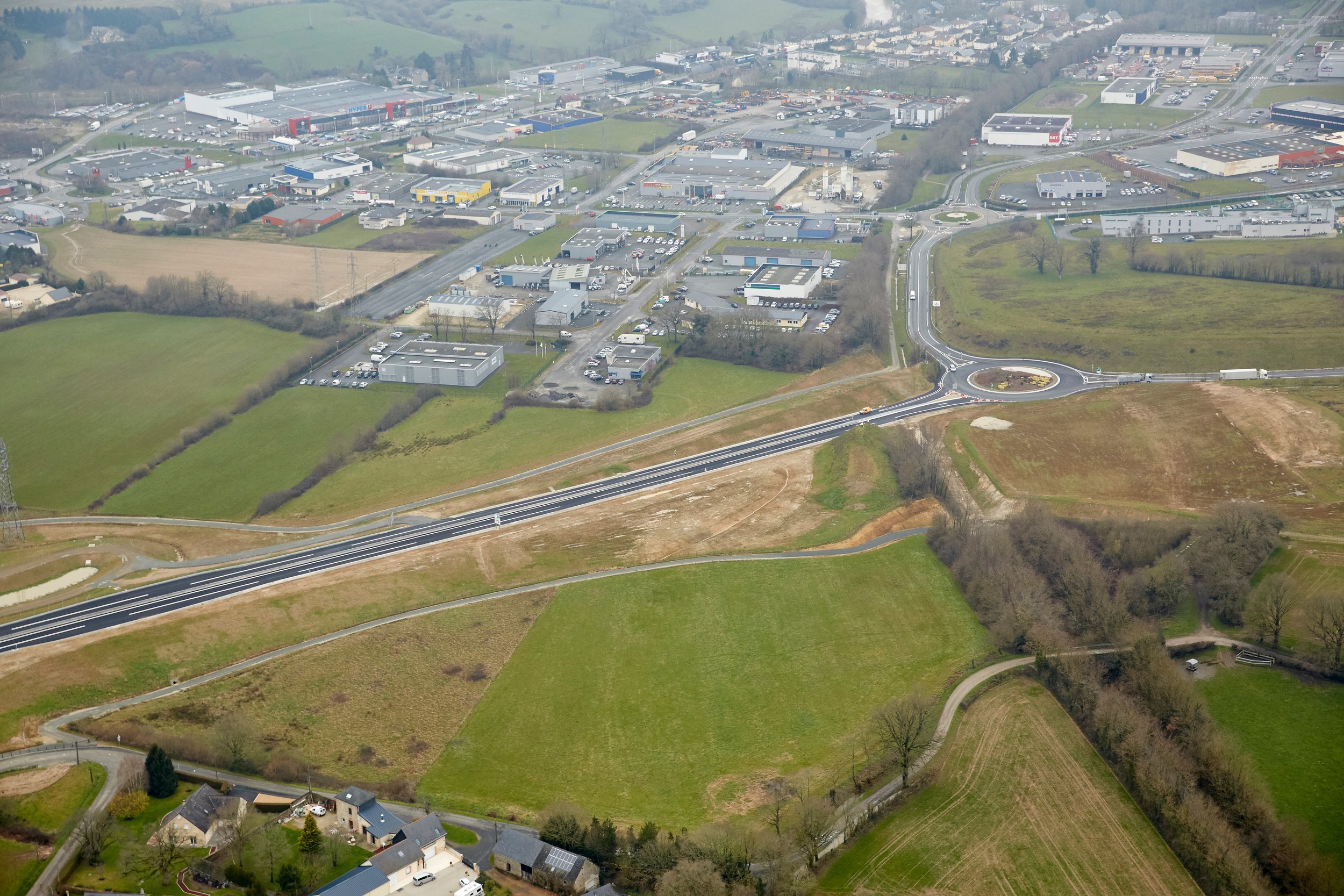 Raccordement de la déviation sur le giratoire existant du Petit-Mesnil