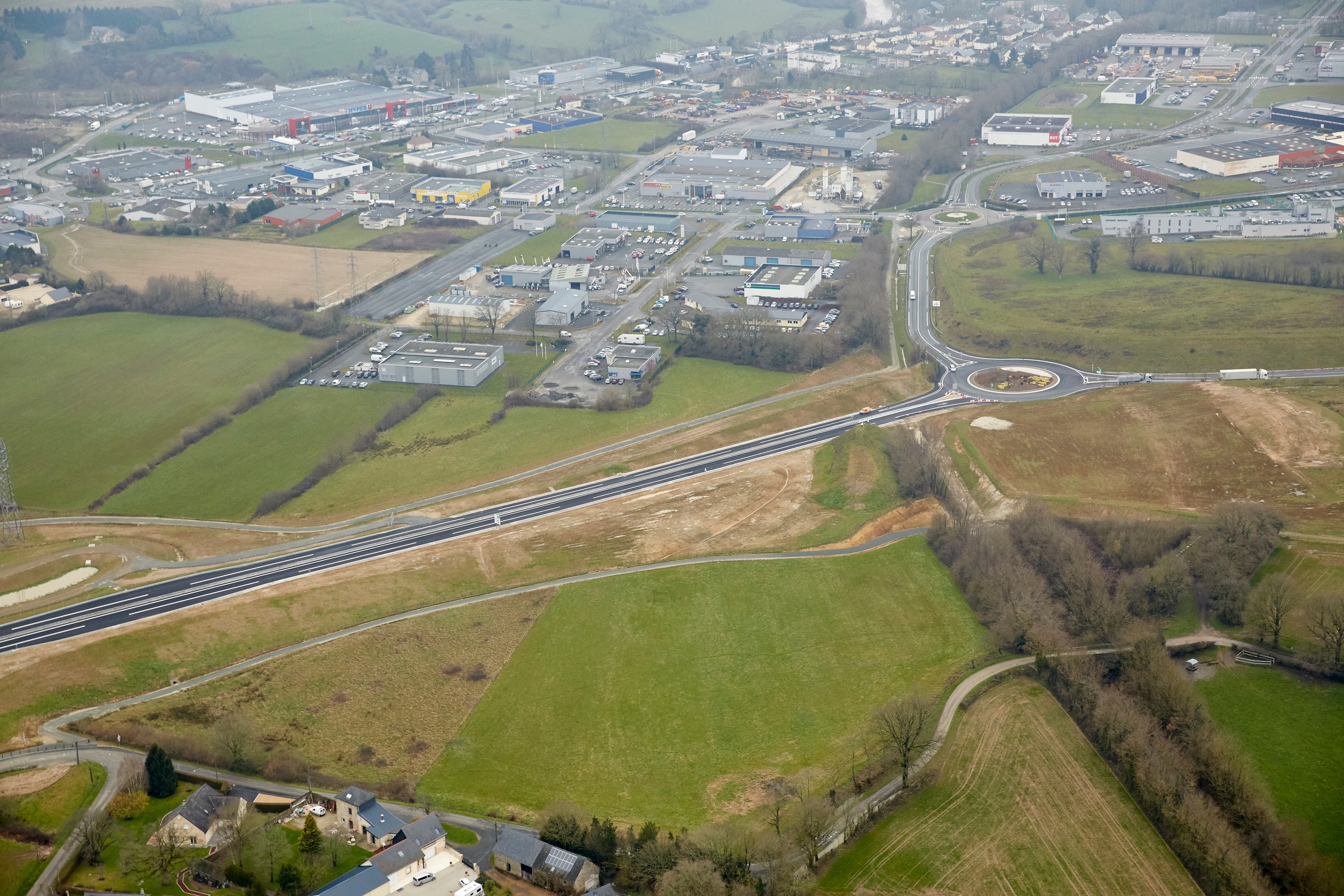 Raccordement de la déviation sur le giratoire existant du Petit-Mesnil