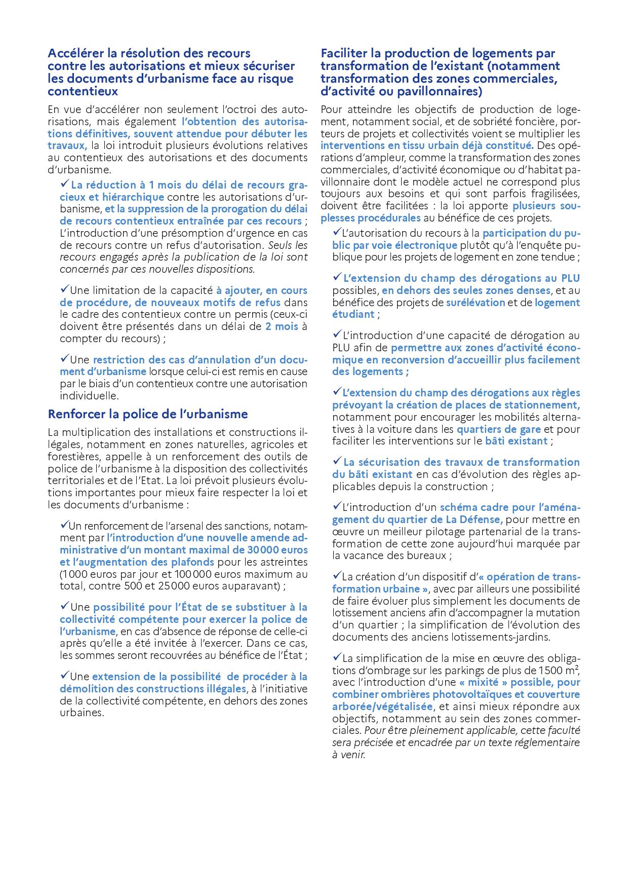 Image 2 : Synthèse des principales mesures de la loi n° 2025-1129 du 26 novembre 2025 de simplification du droit de l'urbanisme et du logement