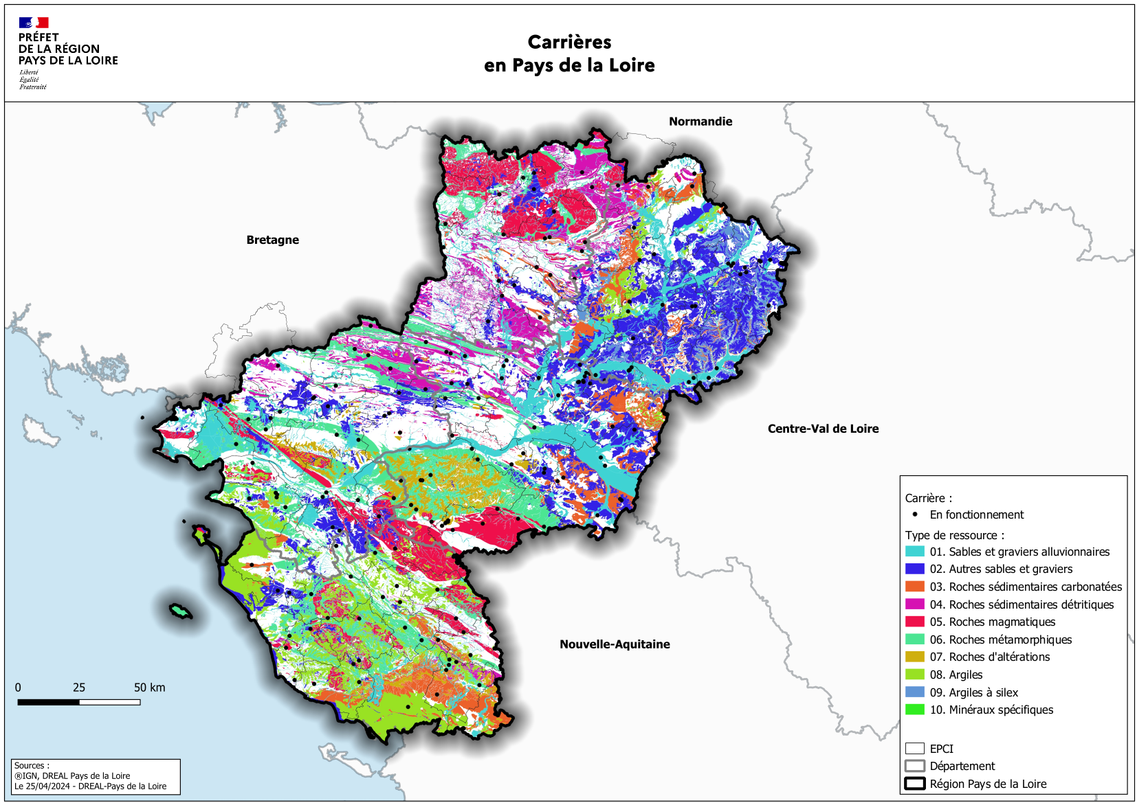 Types de ressources en Pays de la Loire