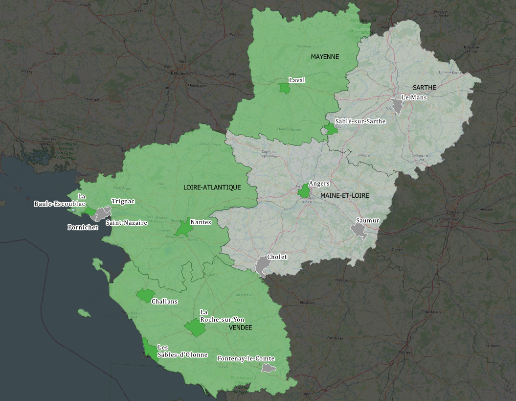Les Plans de prévention du bruit approuvés en Pays de la Loire