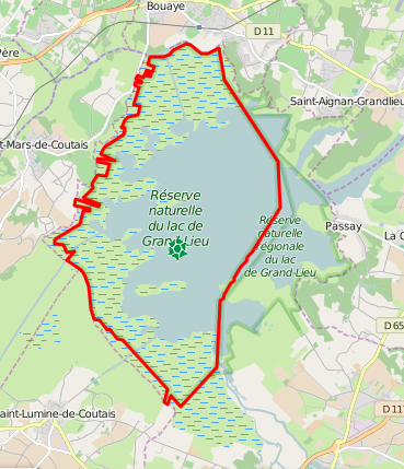 Zonage de la RNN du lac de Grand-Lieu